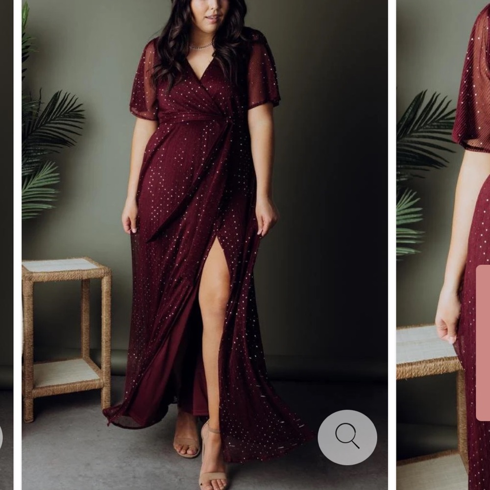 Baltic Born Burgundy Maxi Dress with Sparkle